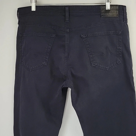 AG Adriano Goldschmied The Graduate Tailored Leg Chino Navy Size 36x34 - Picture 2 of 12